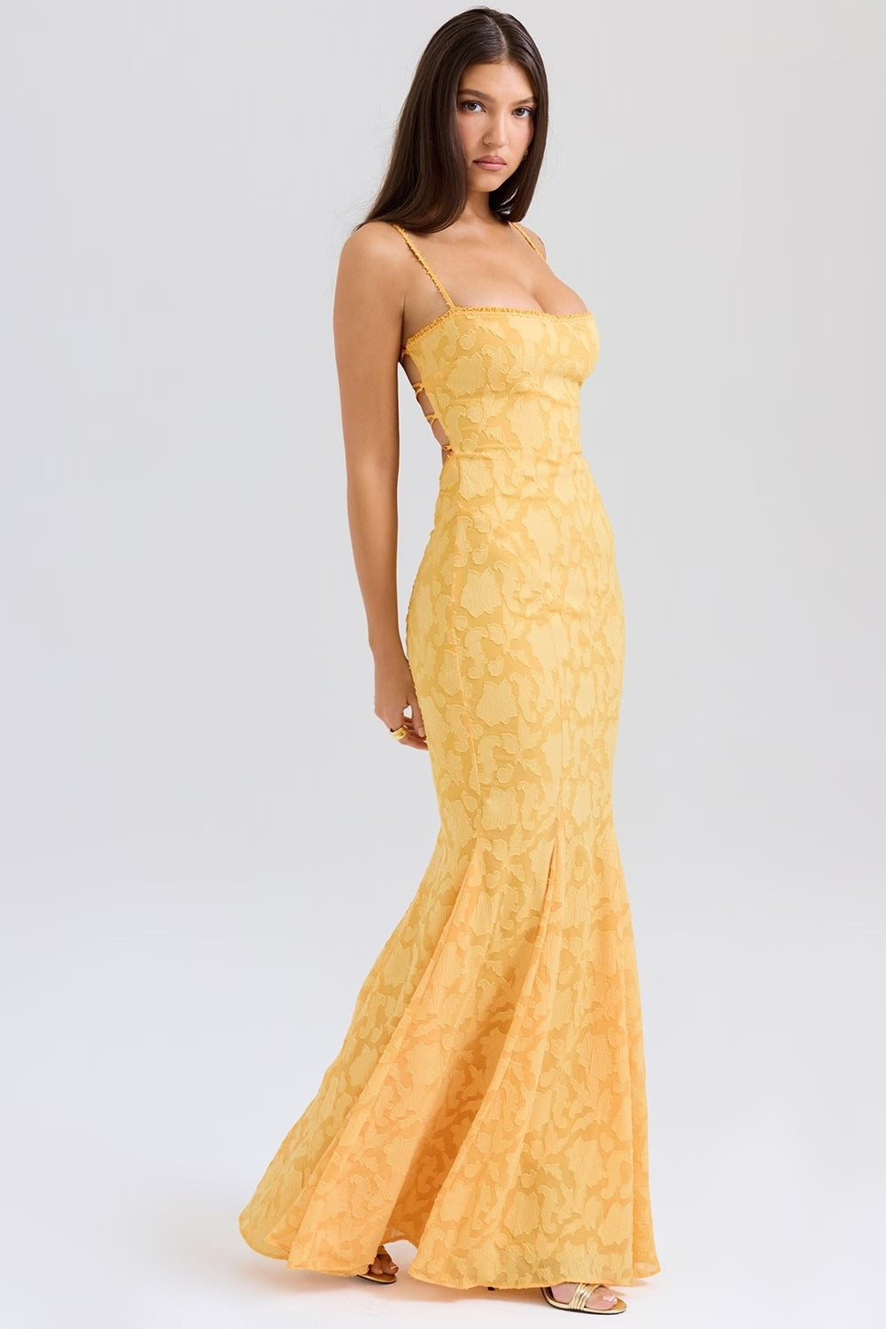 Jacquard Edition Mermaid Cami Maxi Lace Dress