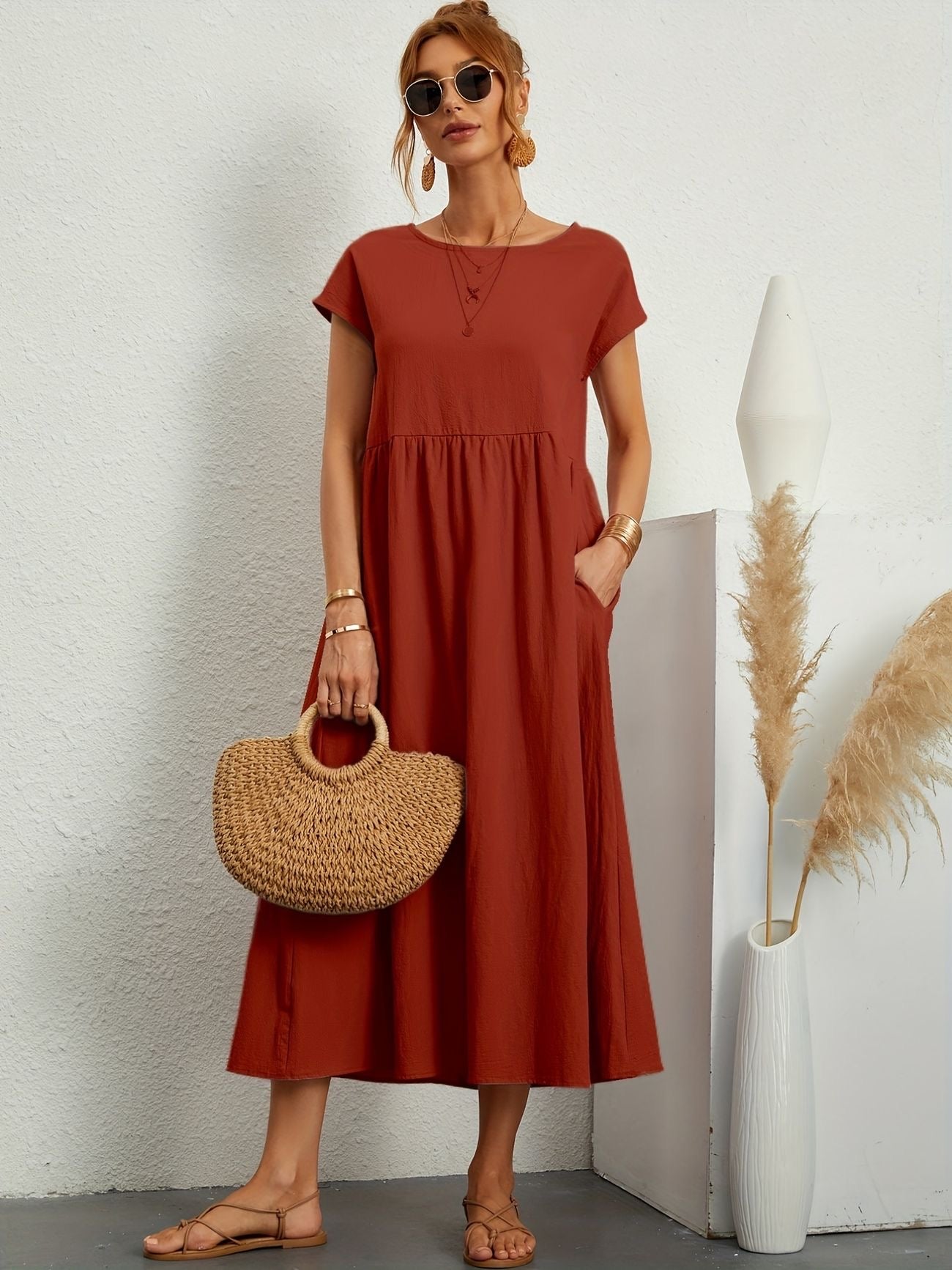 Wanda Graceful Airy Spring Dress for Women Wedding Guest Look
