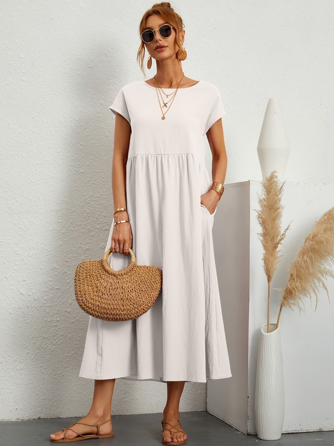 Wanda Graceful Airy Spring Dress for Women Wedding Guest Look