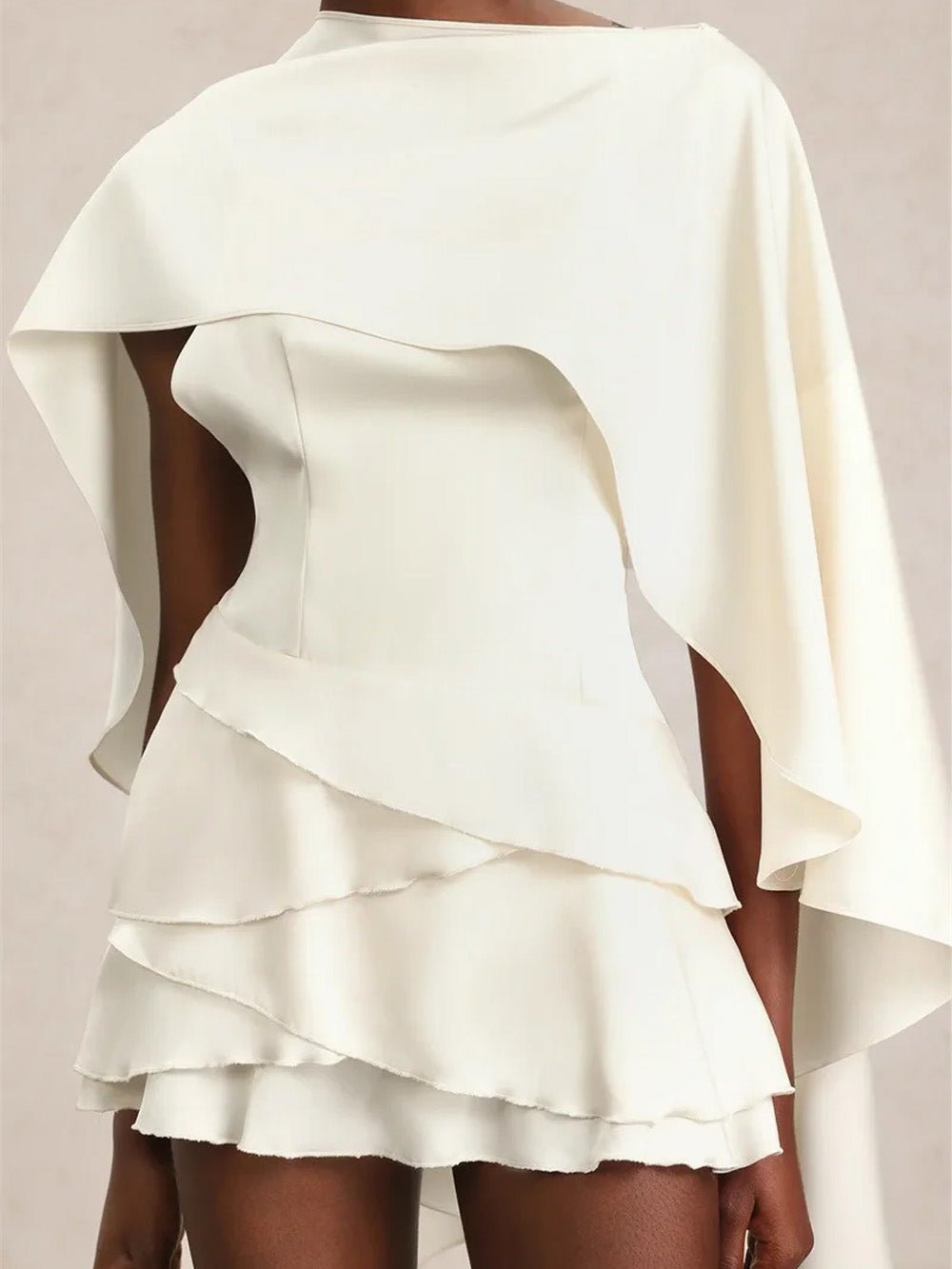 Cape Elise Ruffle Mini Dress