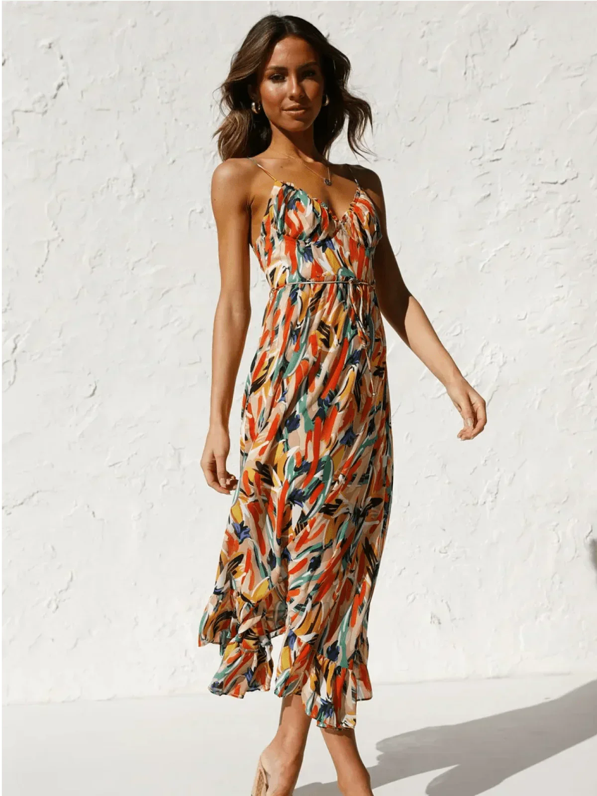 Exclusive Samantha Colorful Midi Dress Boutique Collection