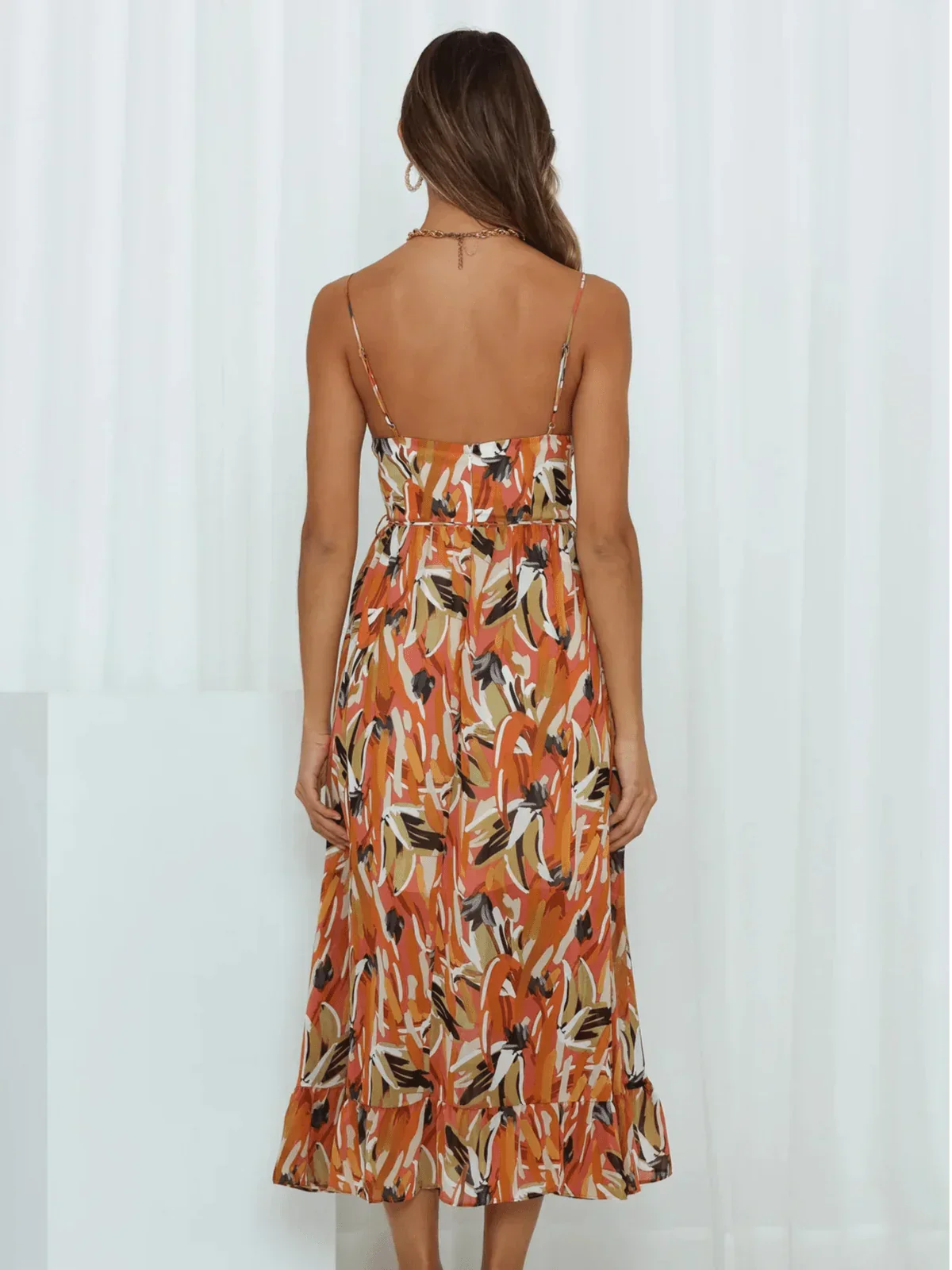 Statement Lorena Premium Chiffon Midi Dress Elevated Occasion Wear