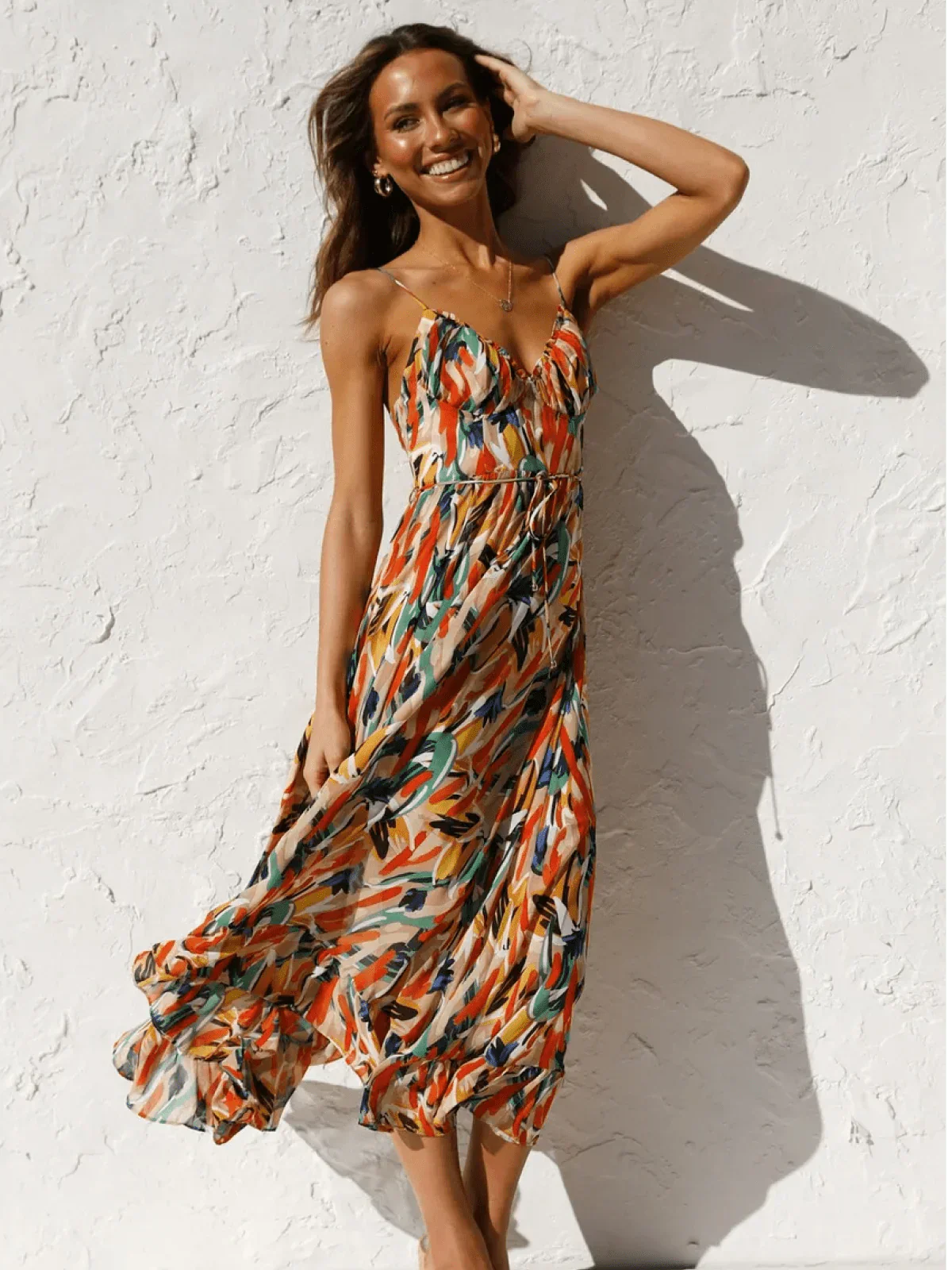 Exclusive Samantha Colorful Midi Dress Boutique Collection