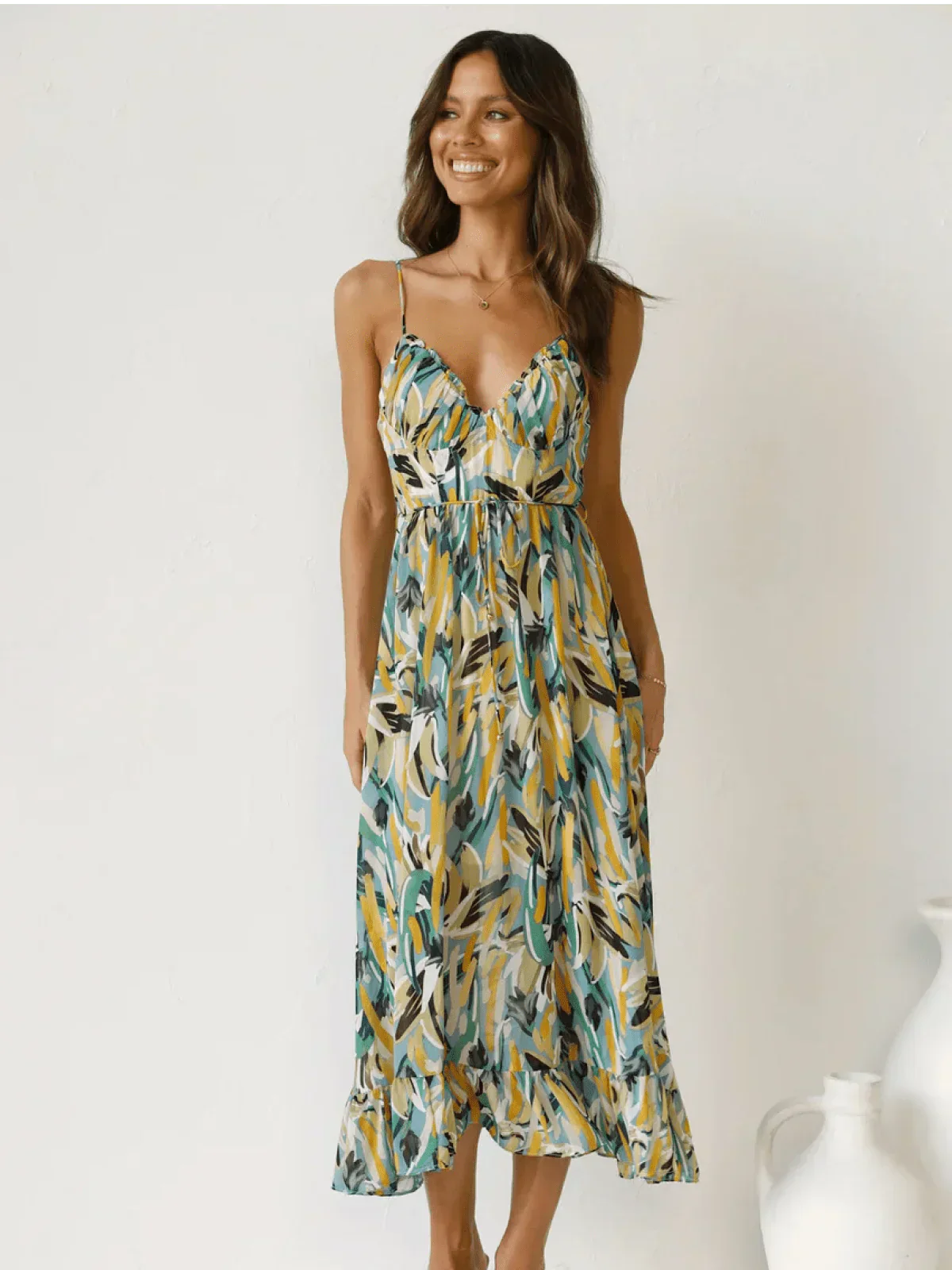 Exclusive Samantha Colorful Midi Dress Boutique Collection