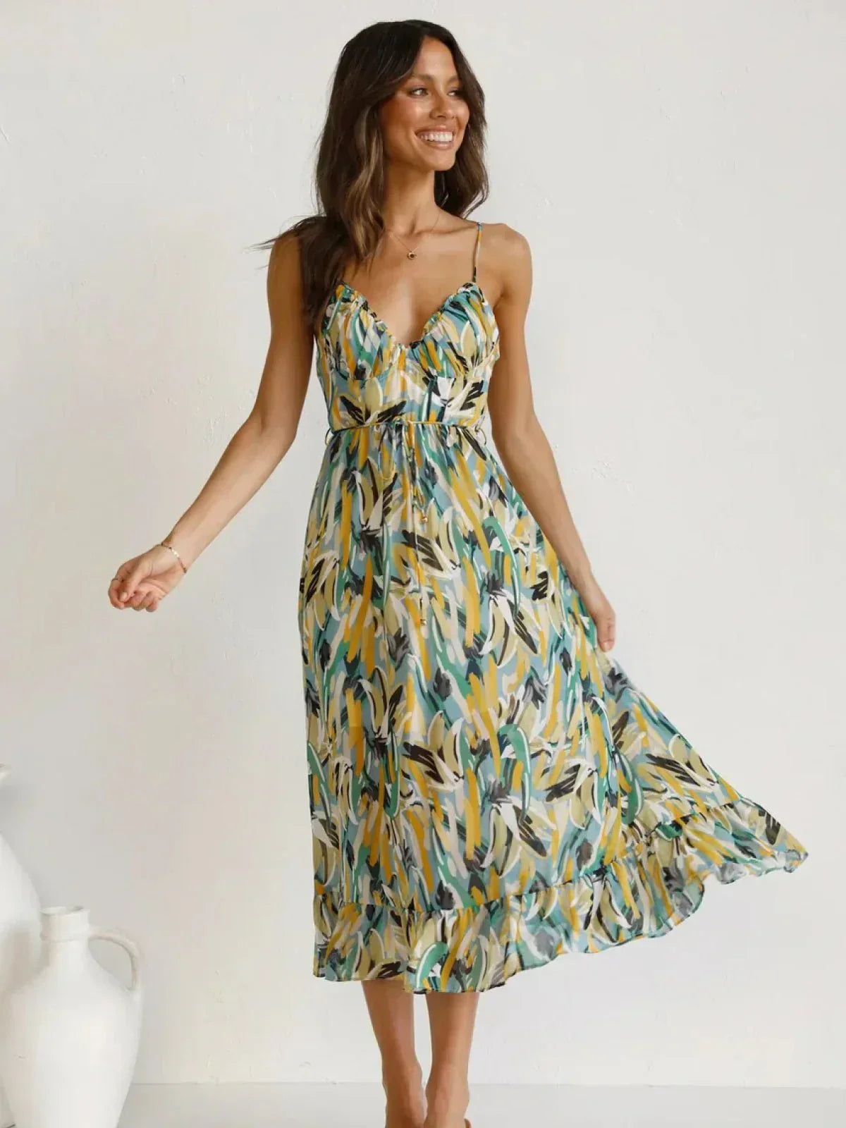 Exclusive Samantha Colorful Midi Dress Boutique Collection