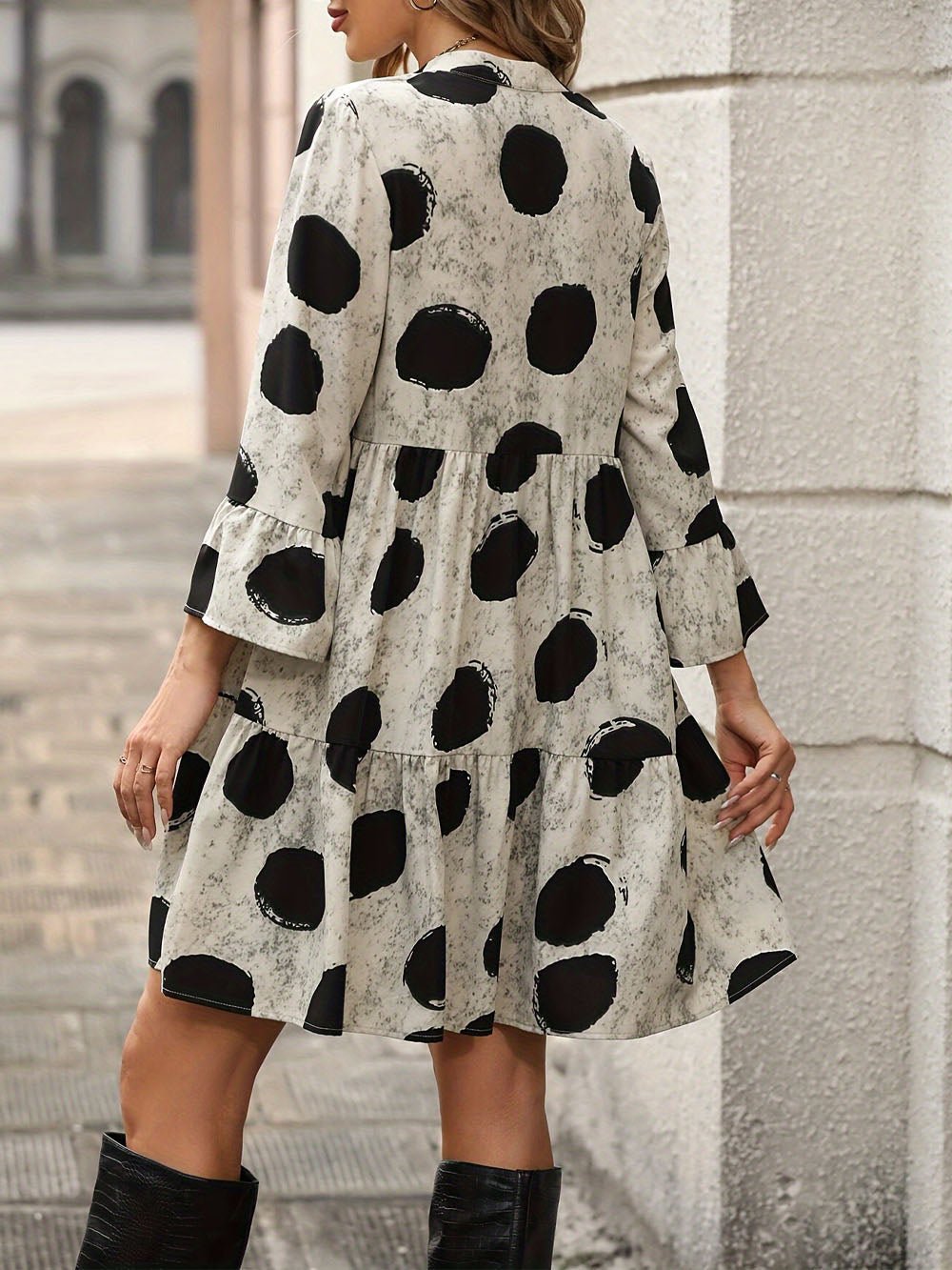 Ruffle Emersyn Long Sleeve Mini Dress