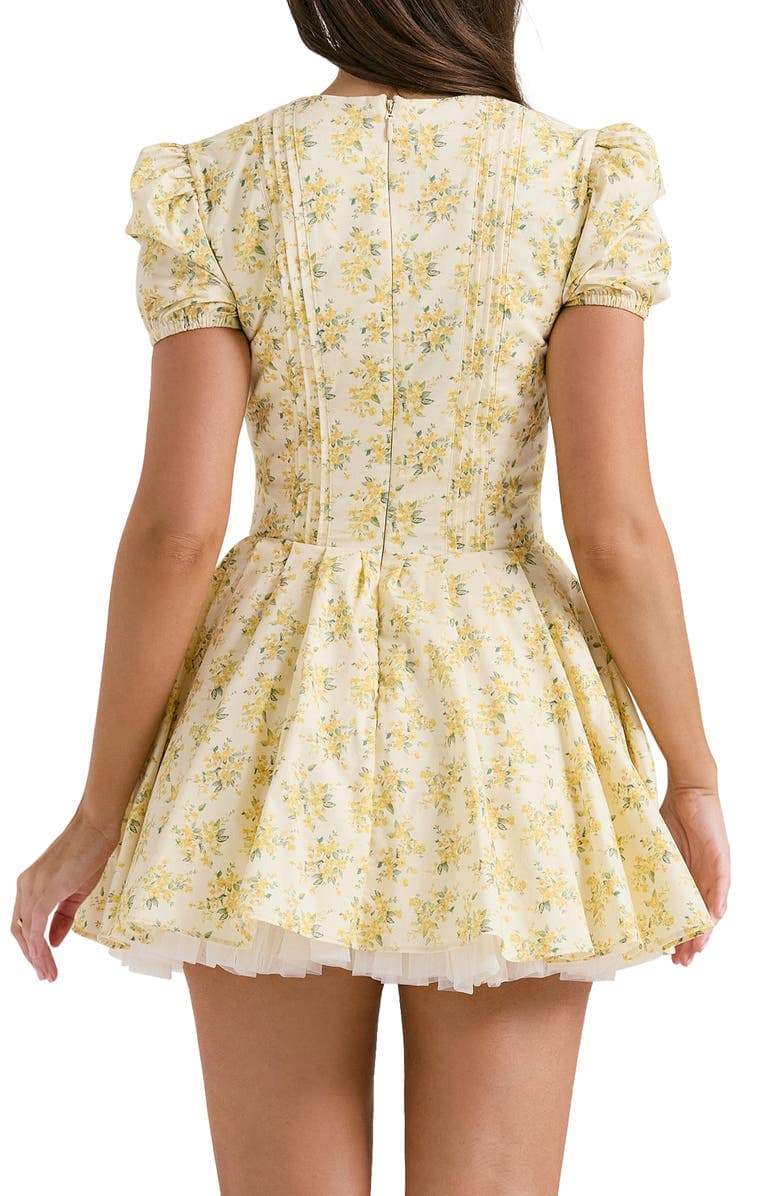 Helga Elevated Bloom V Neck Corset Mini Dress Statement Occasion Edit