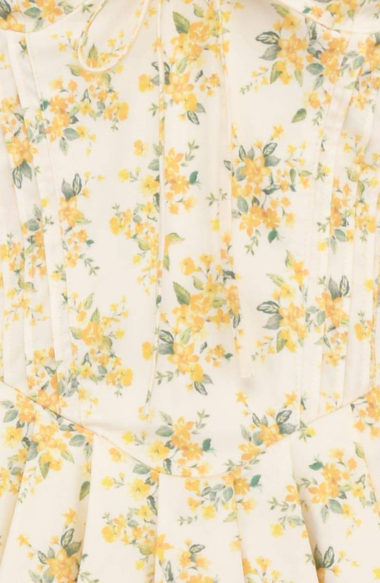 Helga Elevated Bloom V Neck Corset Mini Dress Statement Occasion Edit