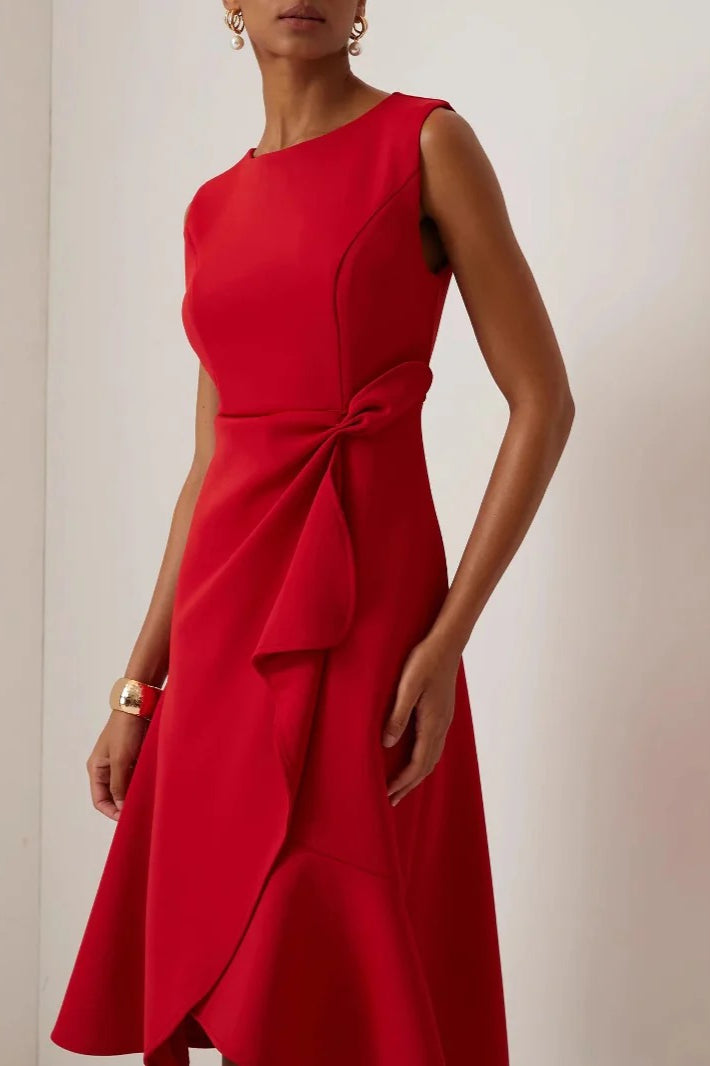 Refined Formal Gown Midi Dress