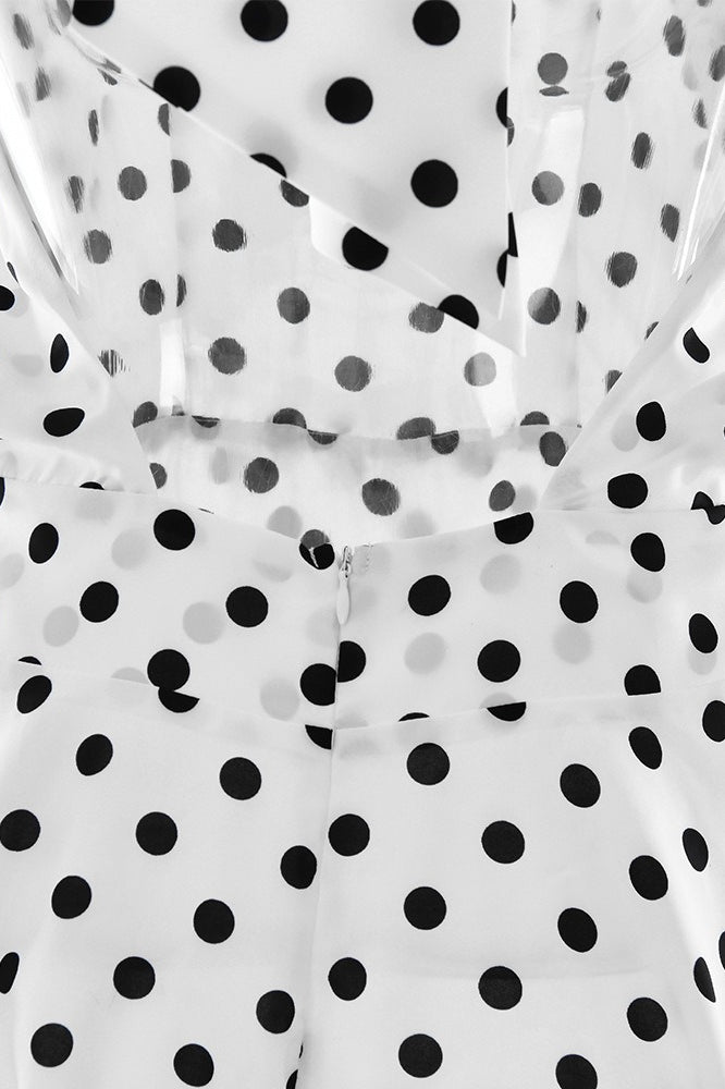 Dot Polka Halter Backless Tie Mini Dress