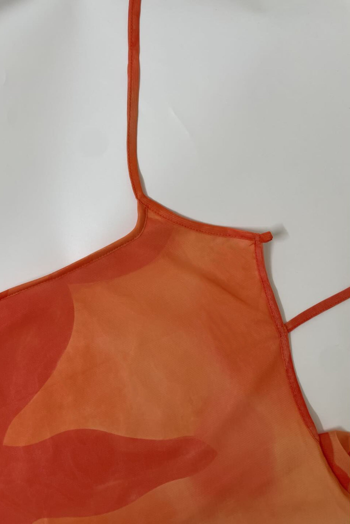 Chic Mesh Sheer Strap Vacation Dress