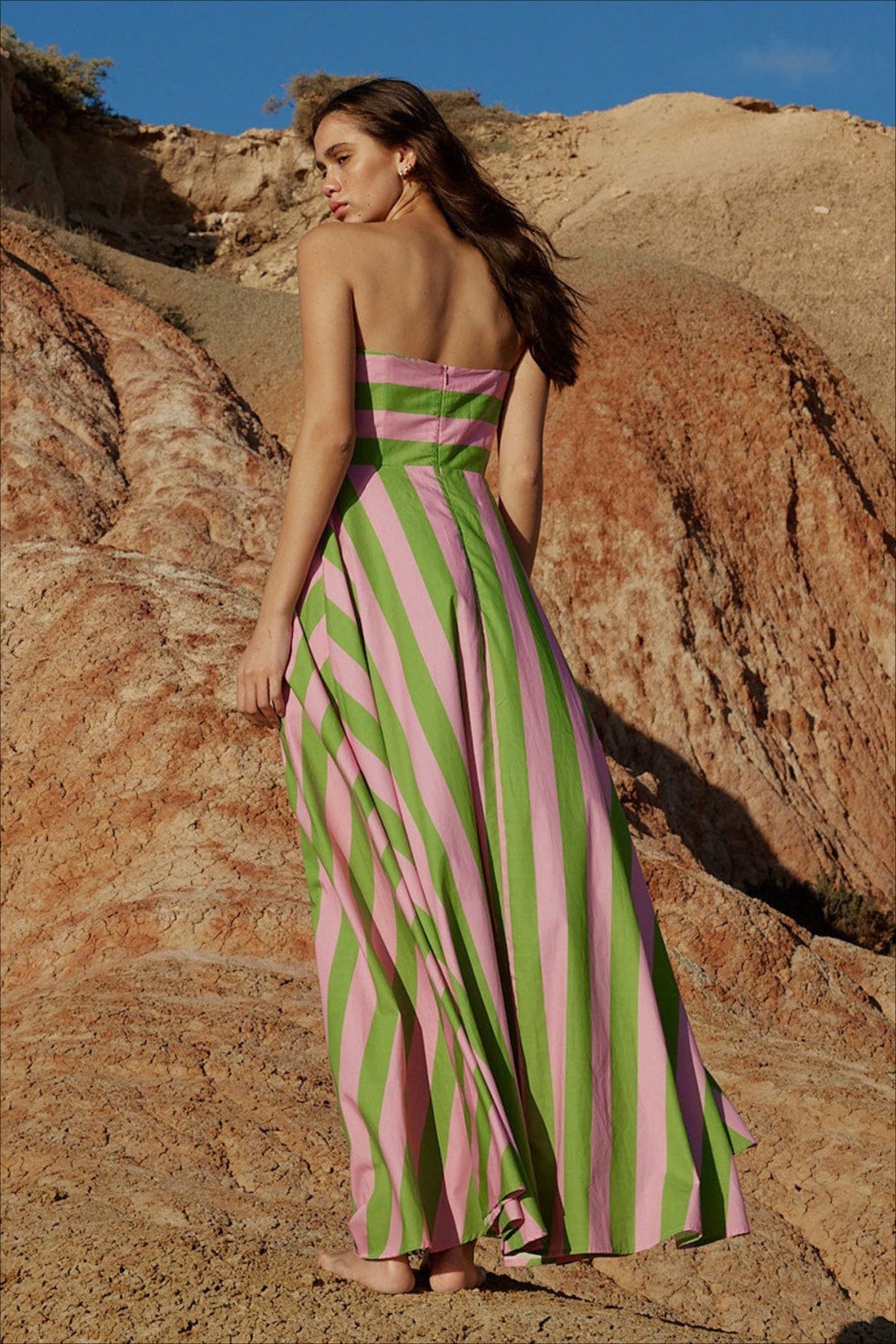 Chic Striped A Line Vacation Dress