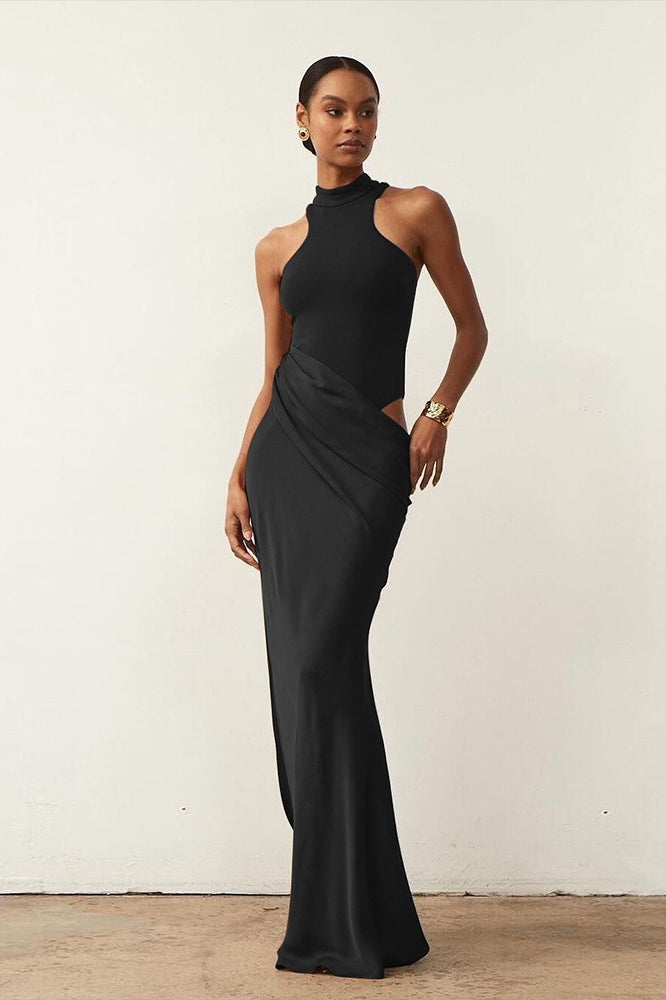 Cutout Sleeveless Shaped Fit Maxi Dress
