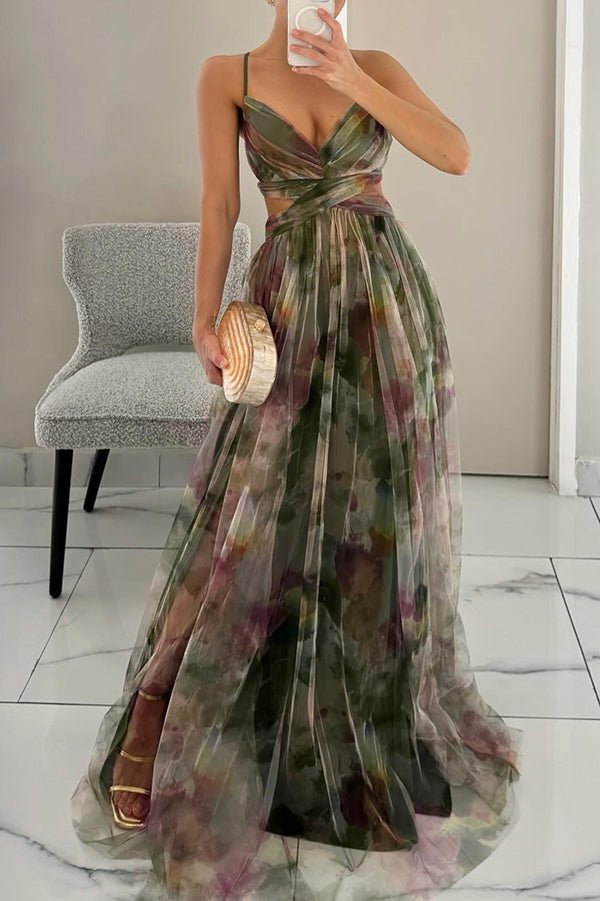 Paty Chic Maxi Dress in an Elegant Floral Print for Women
