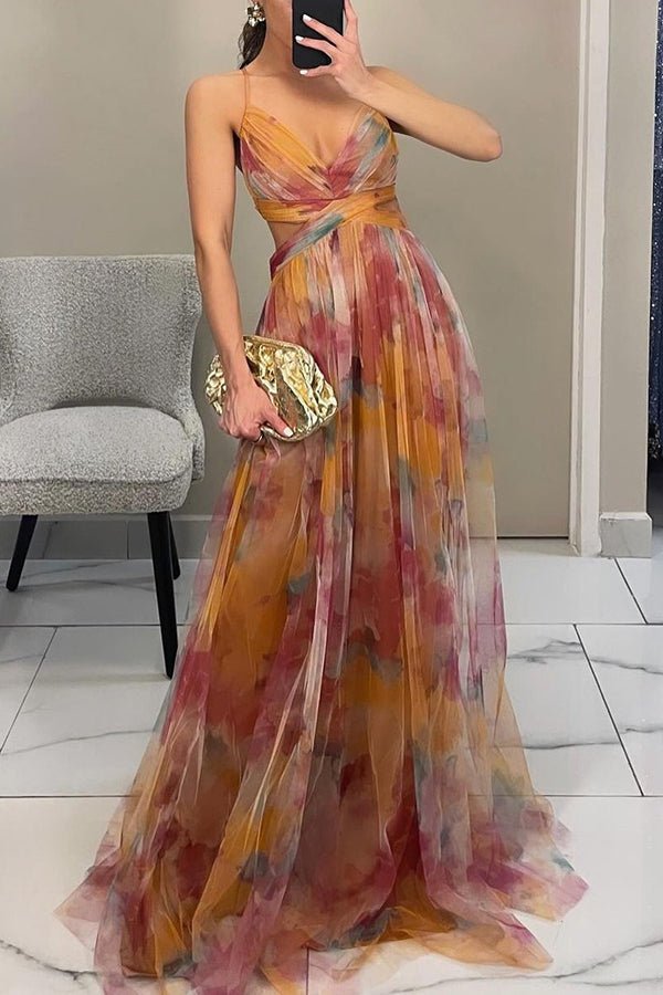 Paty Chic Maxi Dress in an Elegant Floral Print for Women