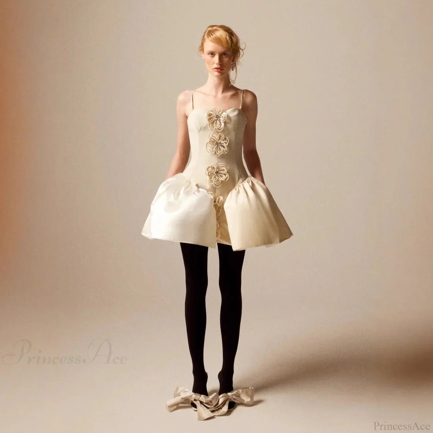 Flower Lace Bandage Prom Dress for Birthday Party