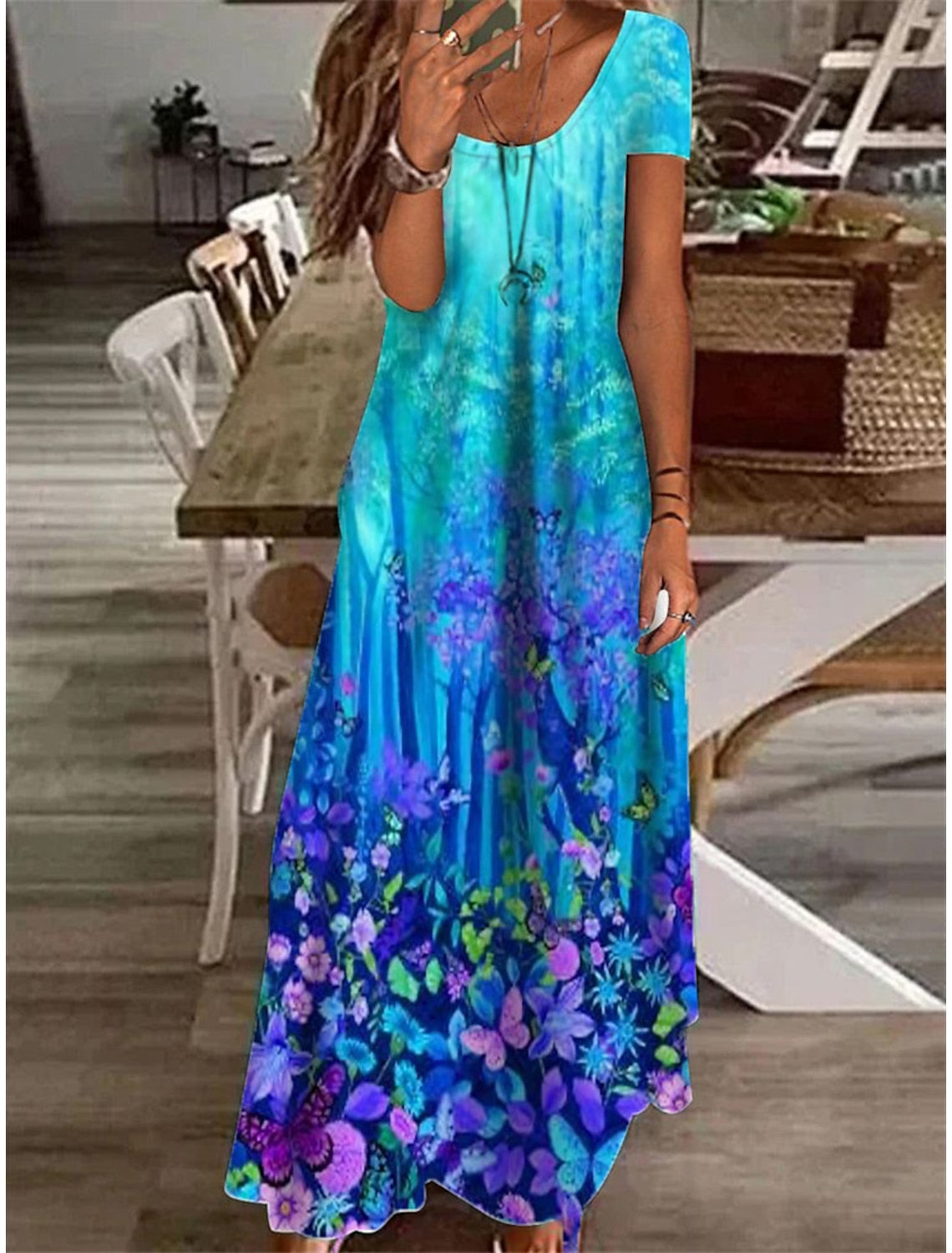 Sara Exclusive Floral Maxi Dress for Women Perfect for Summer Signature Edit