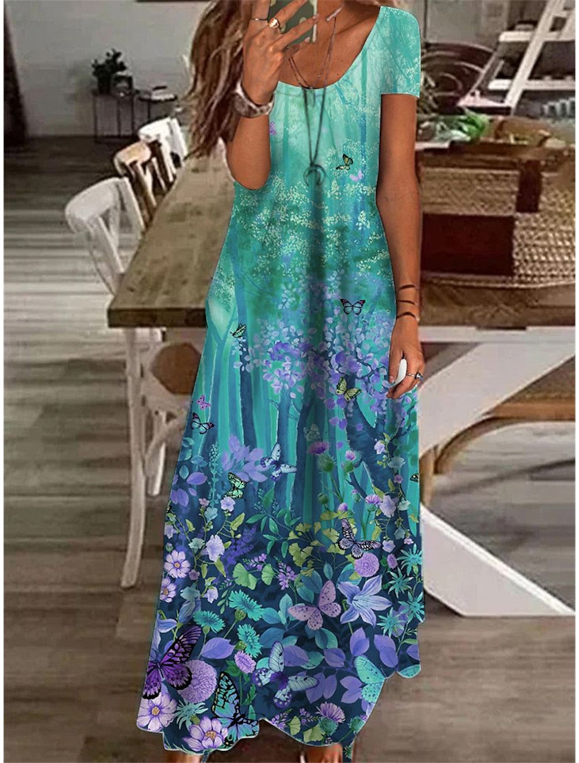 Sara Exclusive Floral Maxi Dress for Women Perfect for Summer Signature Edit