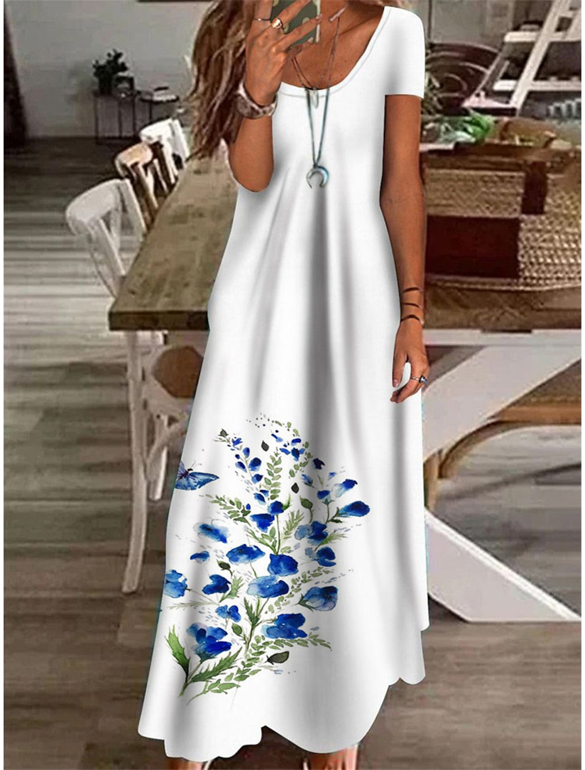 Sara Exclusive Floral Maxi Dress for Women Perfect for Summer Signature Edit