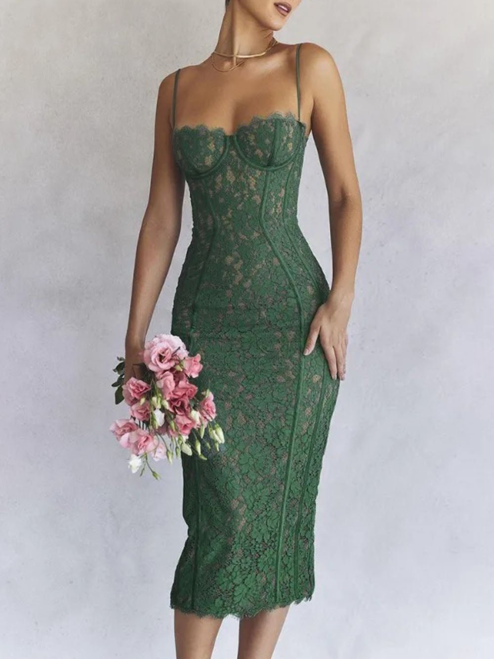 Backless Josie Slit Midi Dress