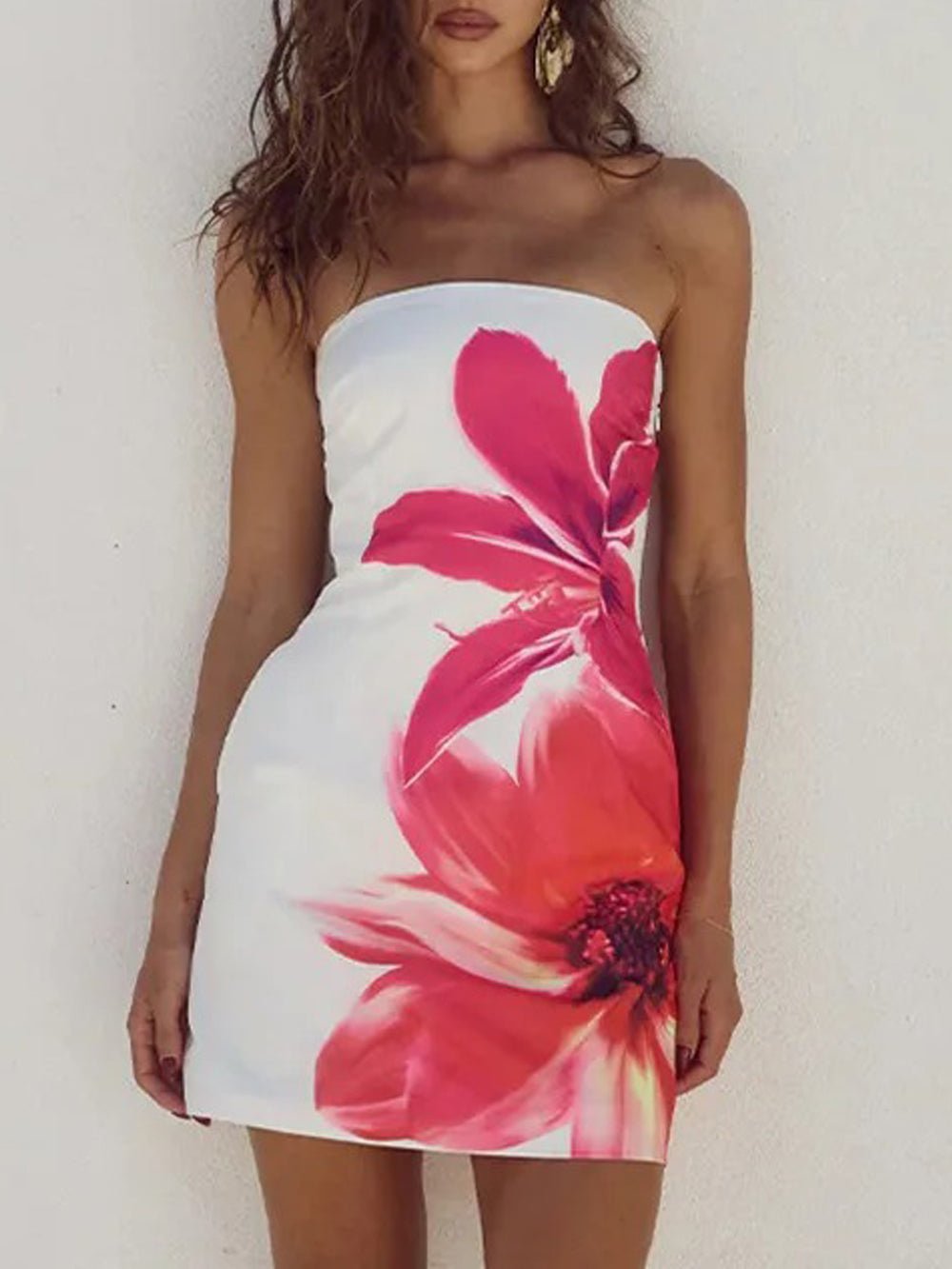 Off Julia Shoulder Backless Mini Dress