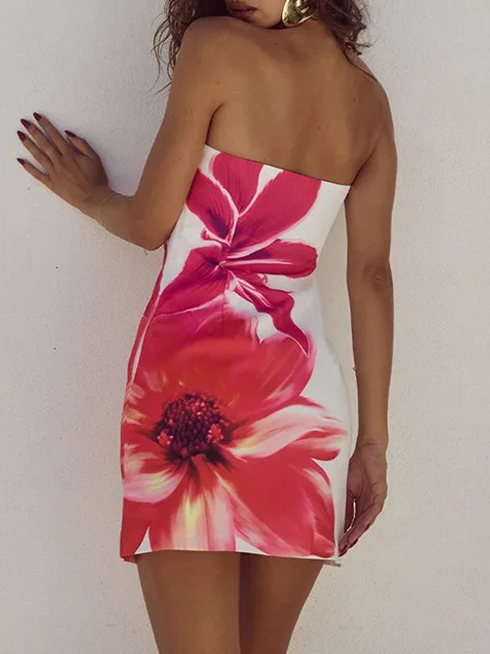 Off Julia Shoulder Backless Mini Dress
