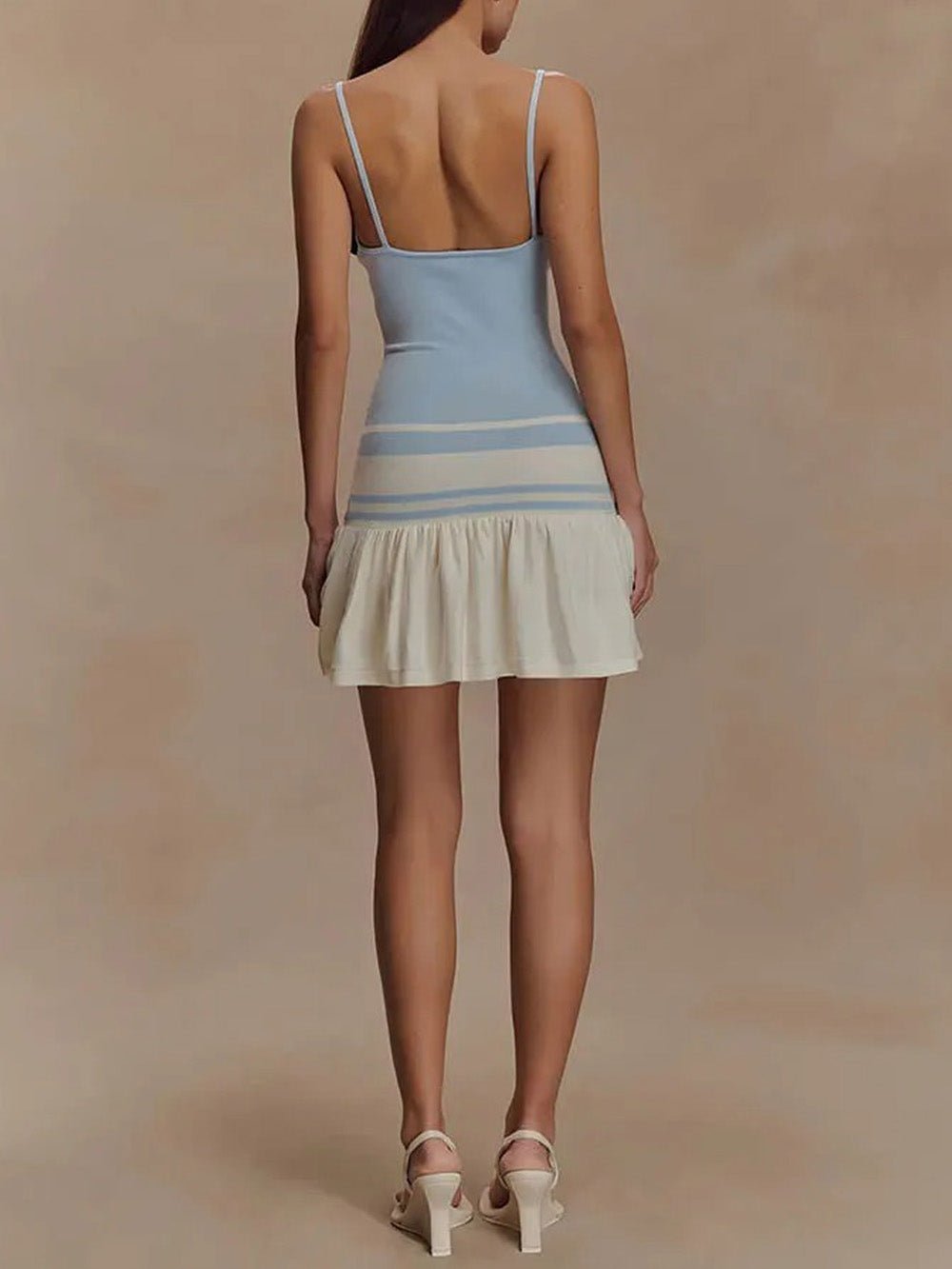 Striped Lana Ruffle Mini Dress