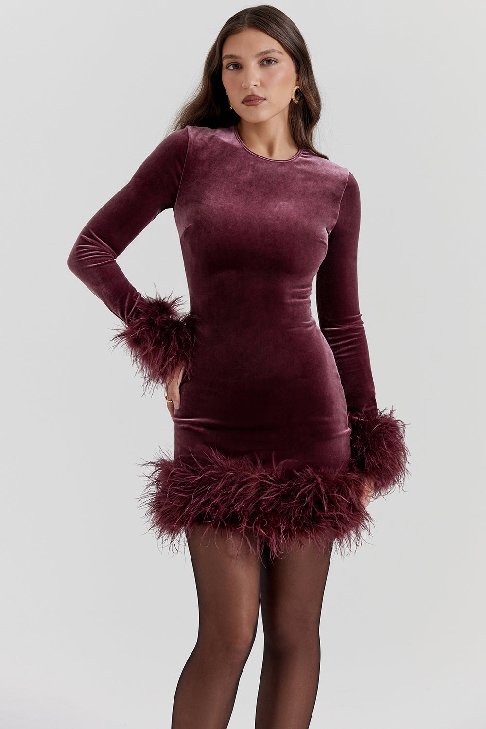Boutique Lidia Women's Velvet Mini Dress Elevated Occasion Wear