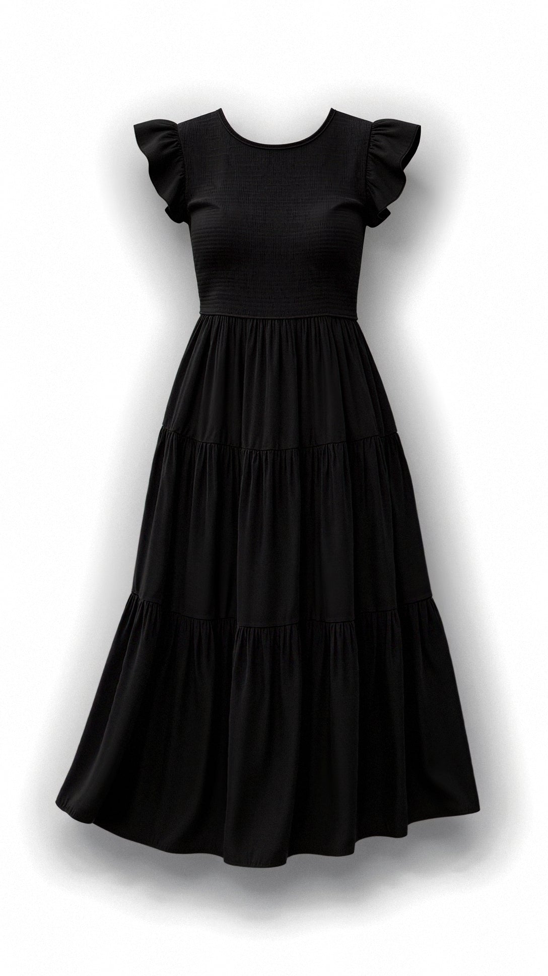 Chic Pilar Smocked Summer Midi Dress Pleated Designer Edit
