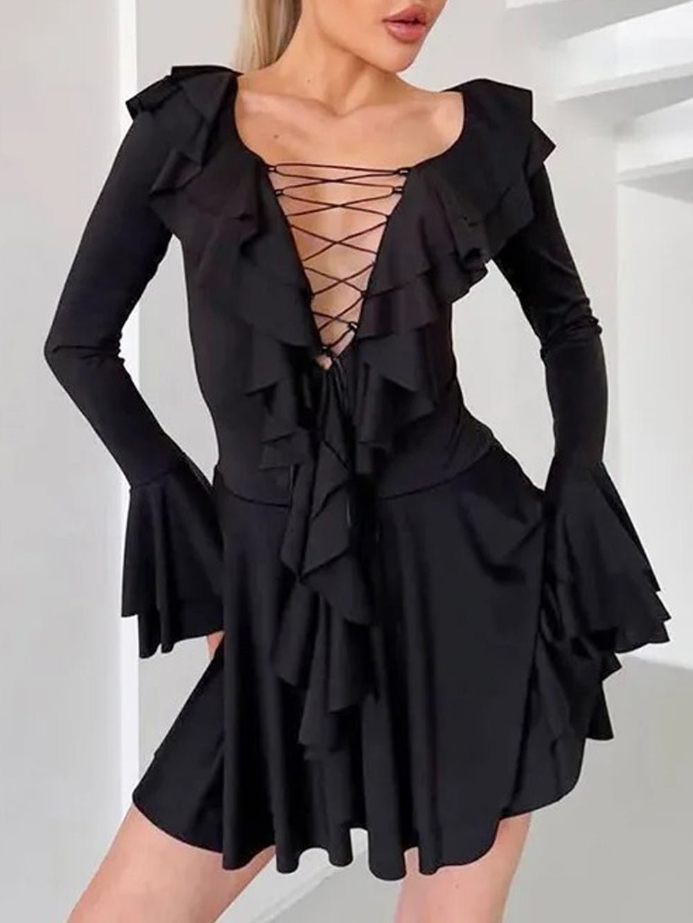 Ruffled Lennon Mini Dress