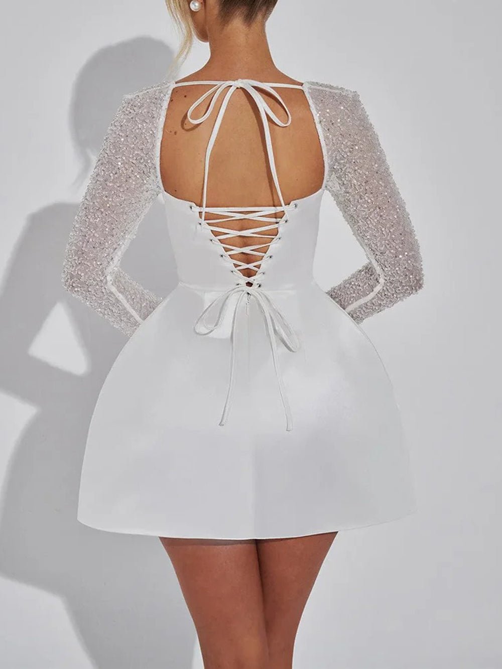 Long Lily Sleeve Mini Dress