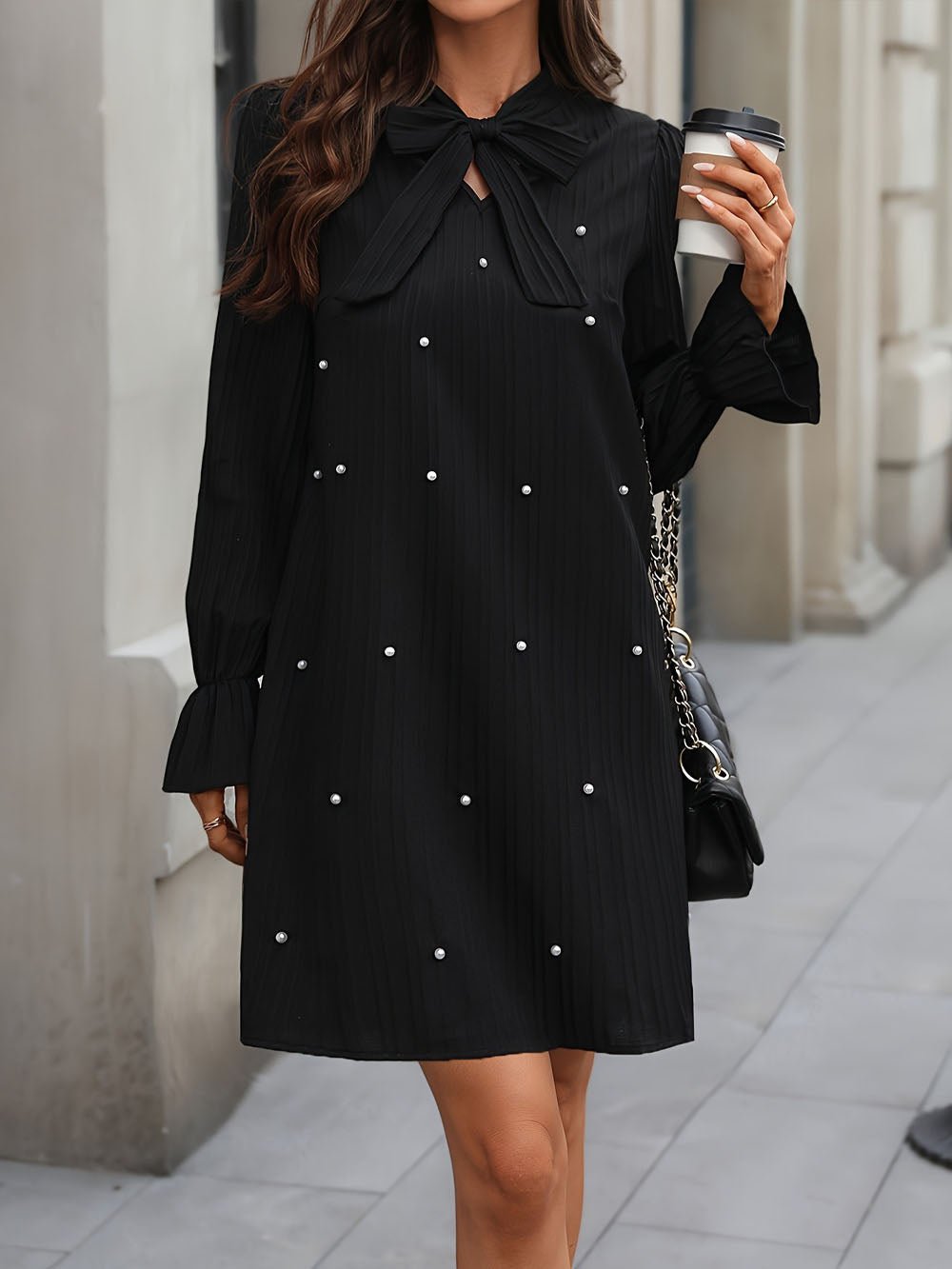 Neck Lucia Mini Dress