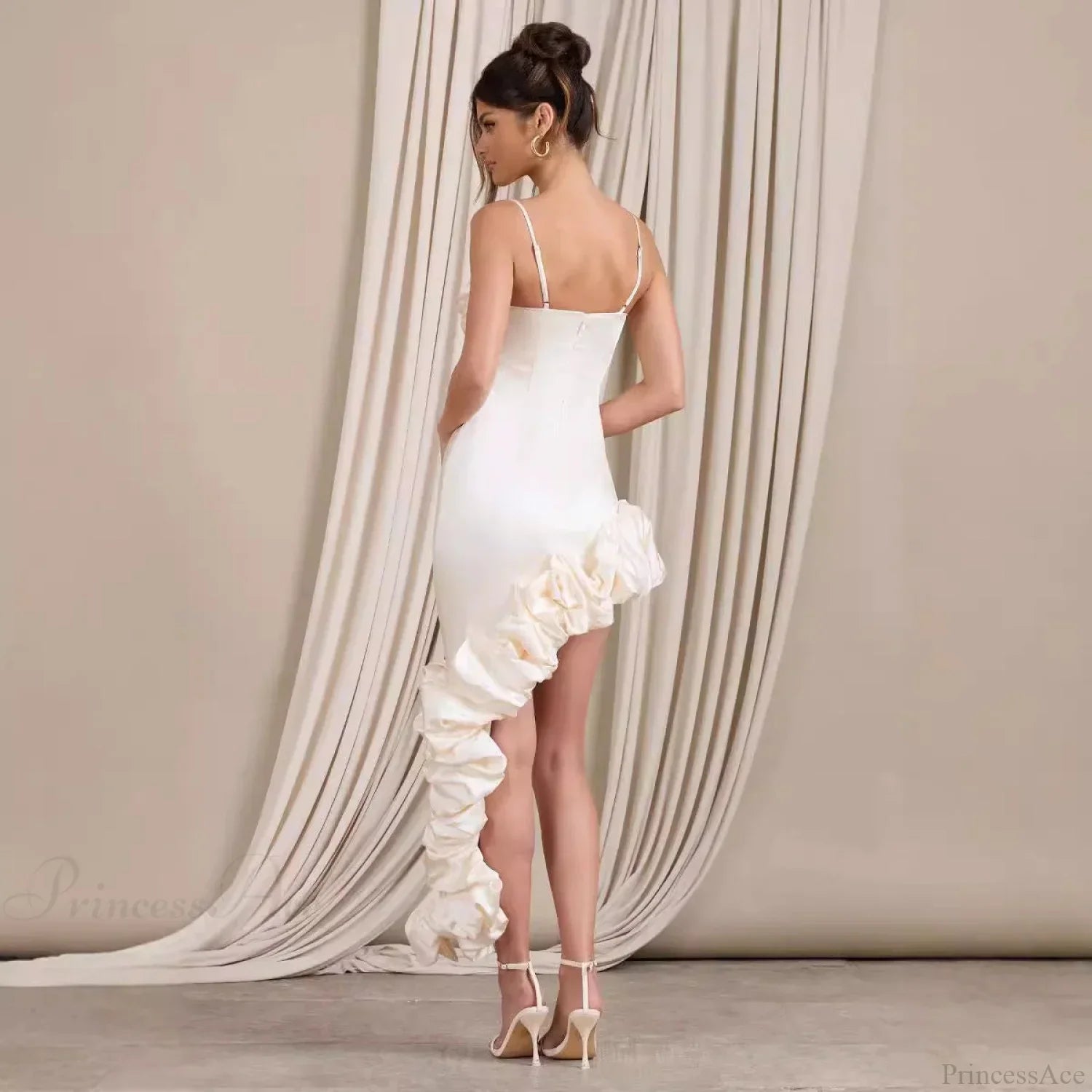 Premium Pearl Strapless Bandage Prom Dress