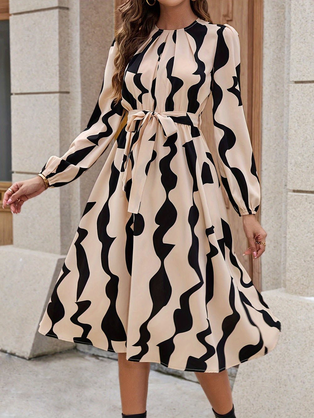 Long Mary Sleeve Midi Dress