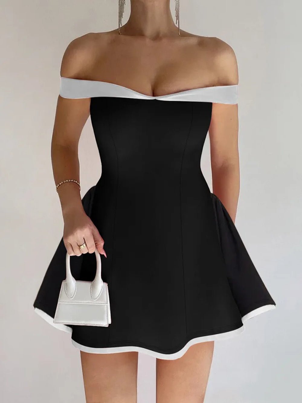 Off Mia Shoulders Mini Dress
