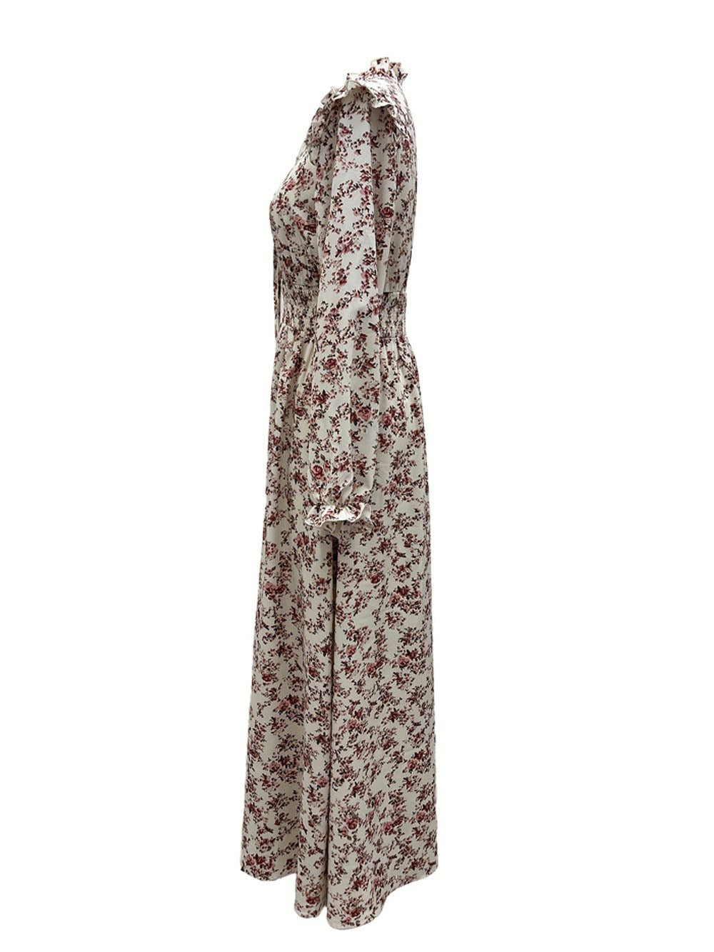 Millie Flower Long Sleeve Midi Dress