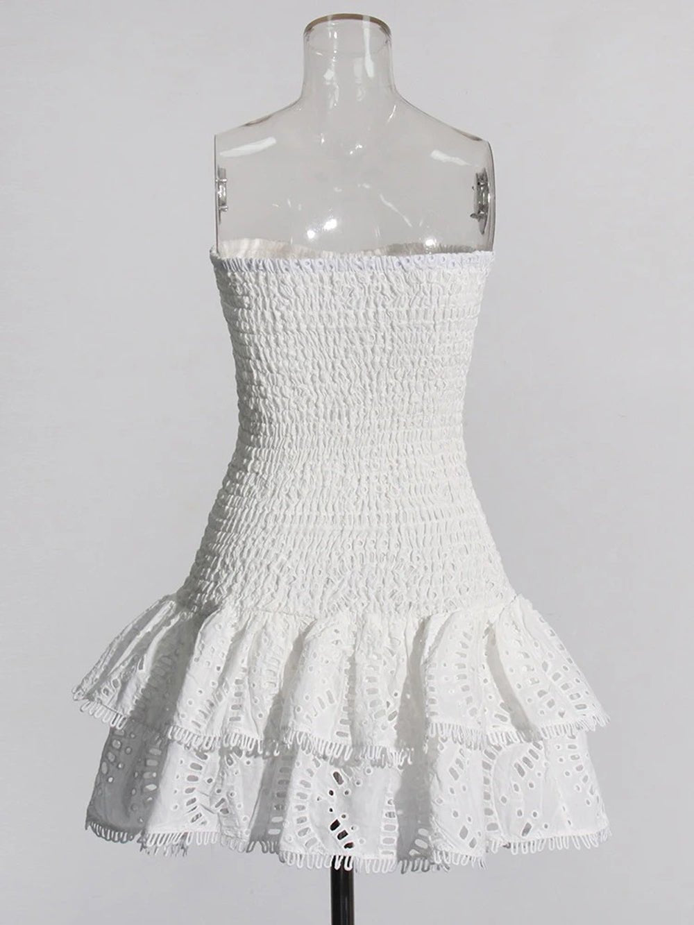 Hollow Molly Out Strapless Mini Dress