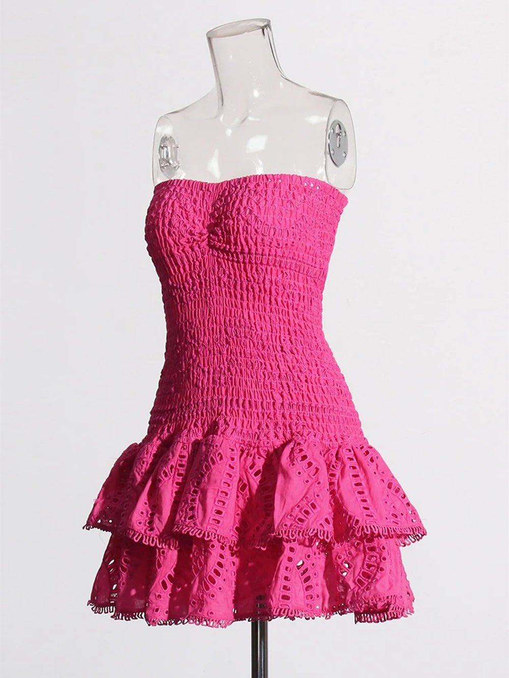 Hollow Molly Out Strapless Mini Dress