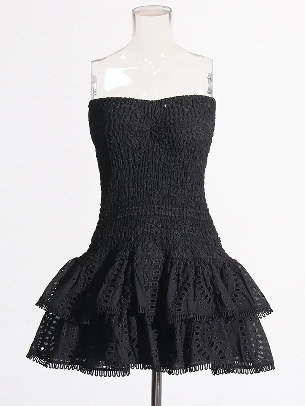 Hollow Molly Out Strapless Mini Dress