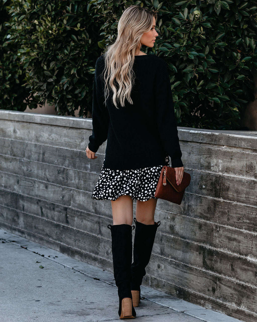 Hundred One Lifetimes Contrast Sweater Dress