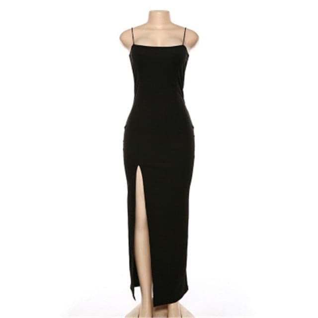Backless Strap Split Summer Dress