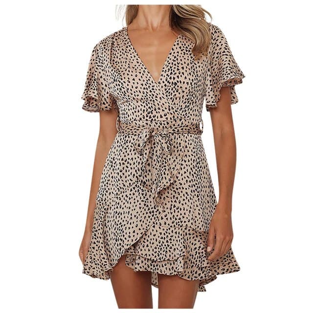 Butterfly Sleeve Classic Short Mini Dress