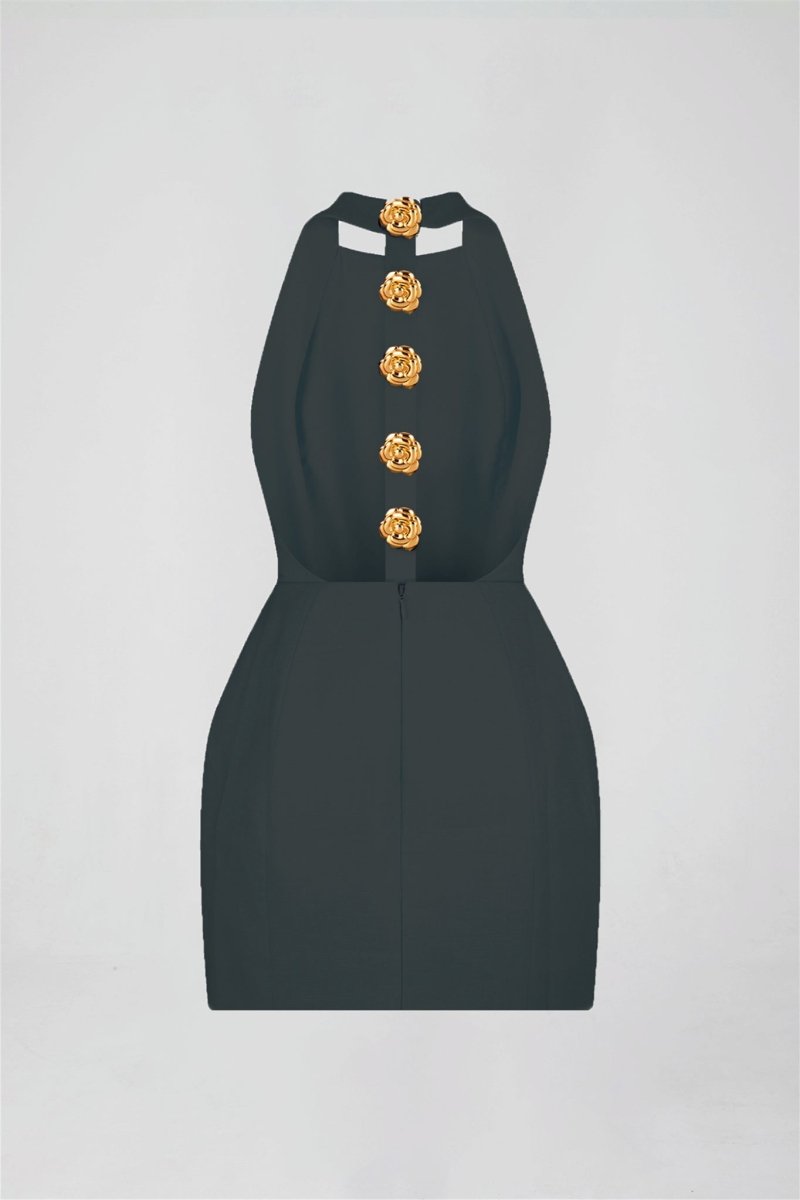 Premium Catalina Backless Halterneck Mini Dress Rebecca Elevated Occasion Wear