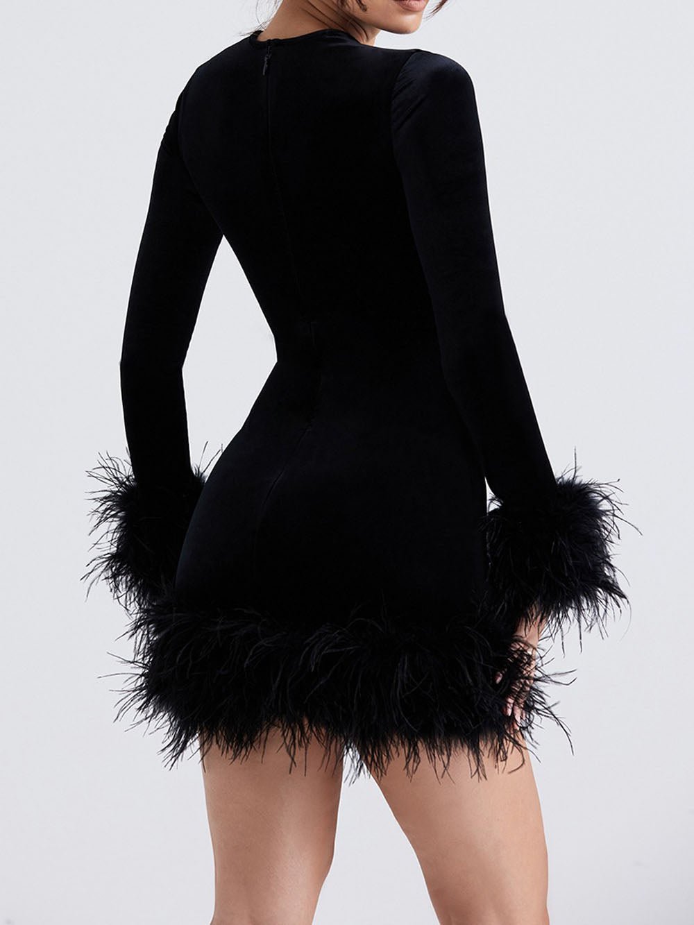 Long Ryleigh Sleeve Bodycon Mini Dress