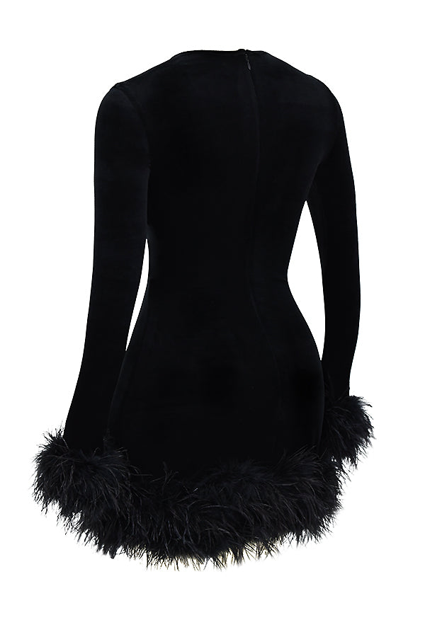 Boutique Lidia Women's Velvet Mini Dress Elevated Occasion Wear