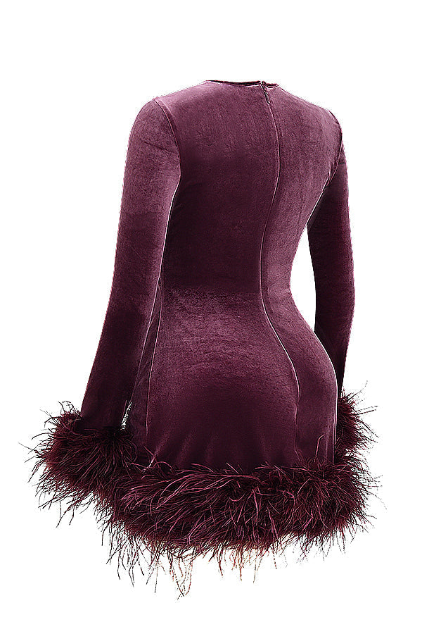 Boutique Lidia Women's Velvet Mini Dress Elevated Occasion Wear