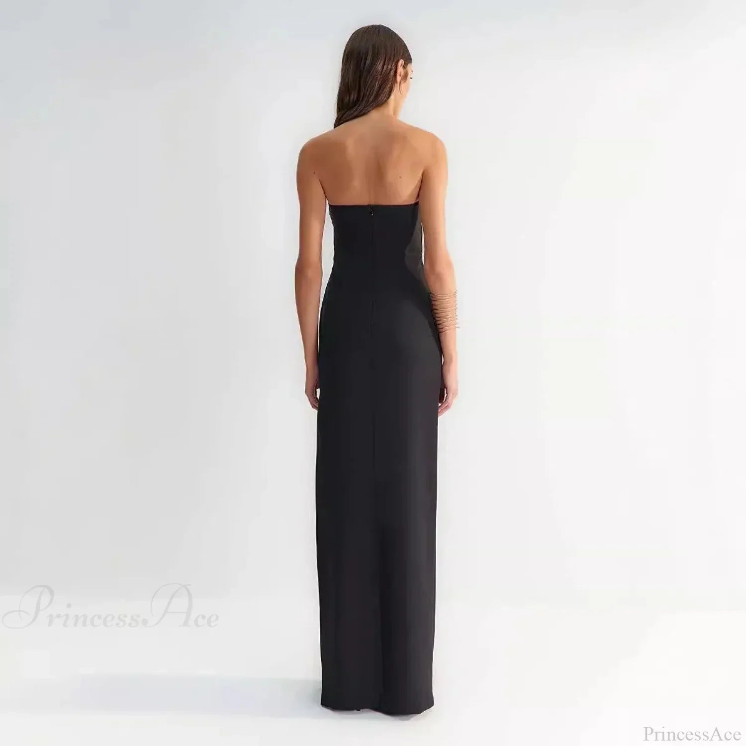 Chic Cutout Strapless Sunflower Prom Dress