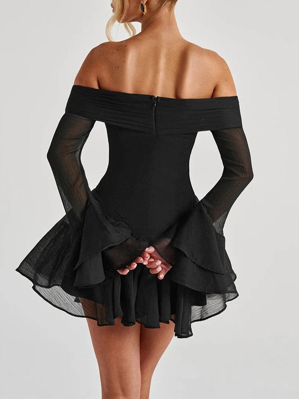Off-Shoulder Sienna Flare Mini Dress