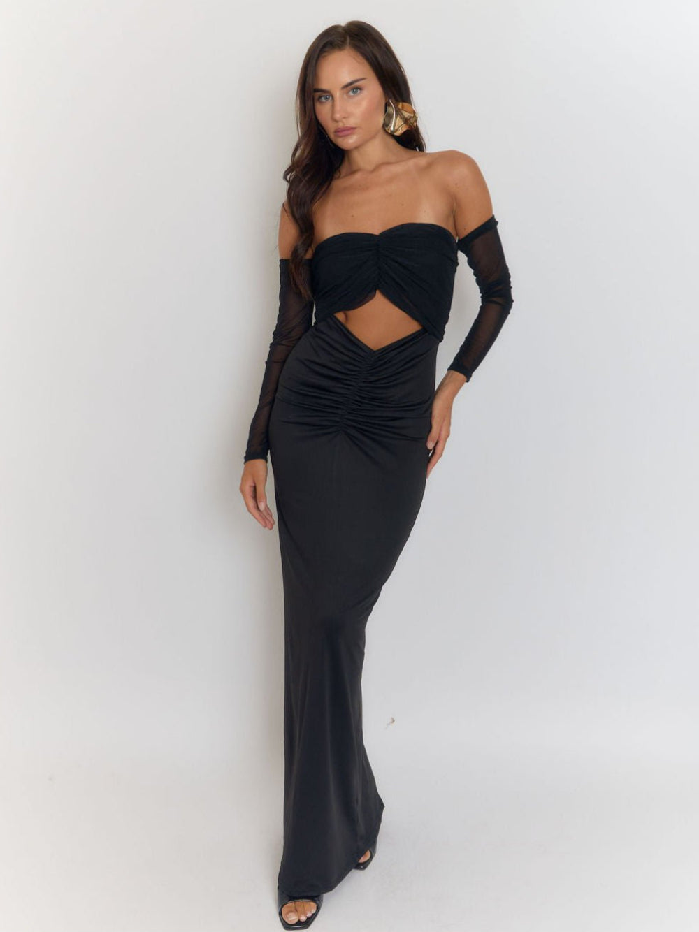 Sloane Off Shoulder Hollow Out Maxi Dress