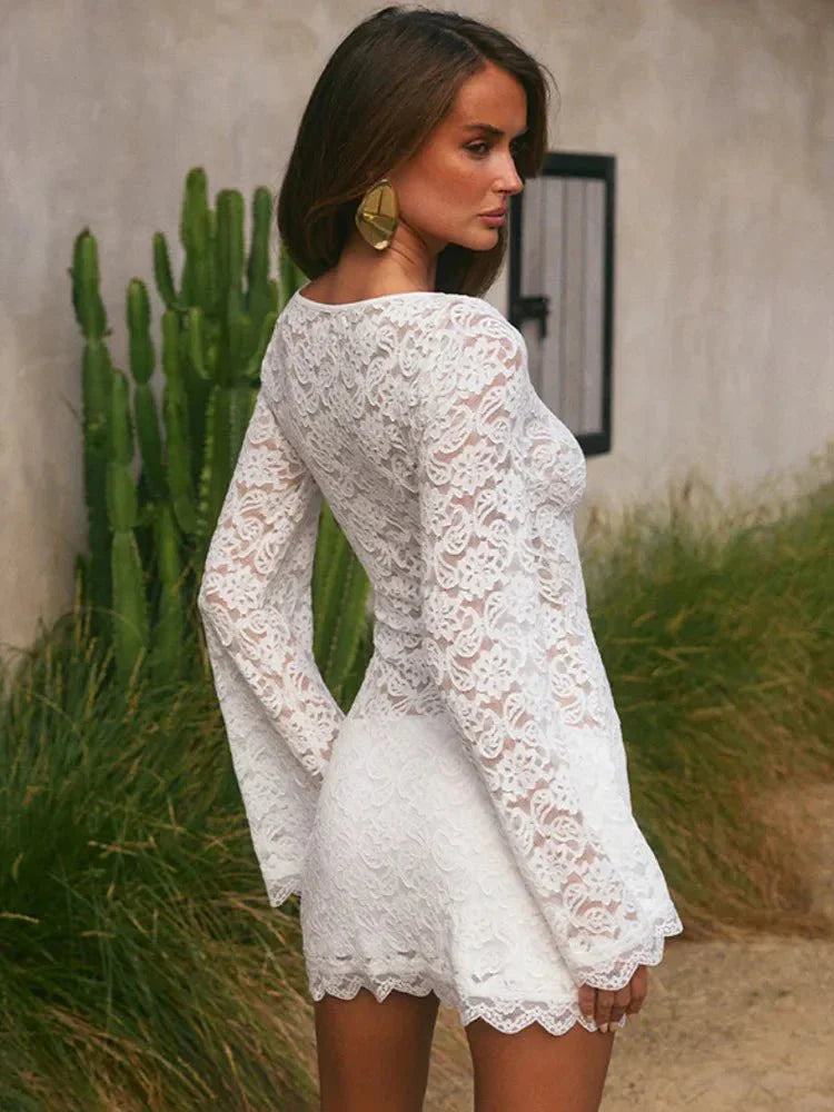 Lace Sofia Long Sleeve Mini Dress